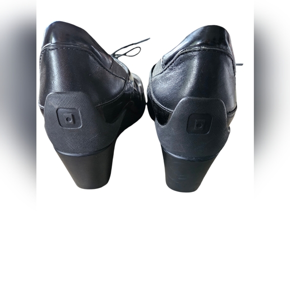 Tsubo suede patent leather Mary Jane wedge sz 8 black grey fall buisness casual - Picture 5 of 7